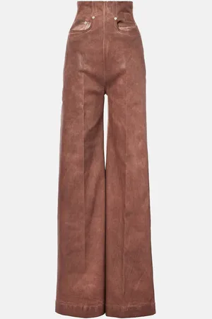 Rick Owens Jeans anchos Dirt Cooper de tiro alto