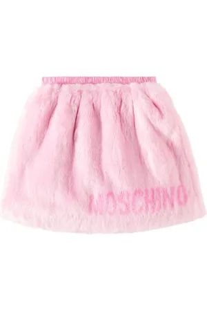Moschino Falda de pelo sintético con logo