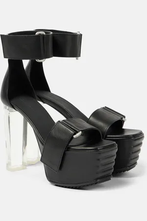 Rick Owens Sandalias con plataforma de piel