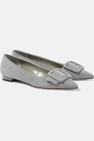 Manolo Blahnik Bailarinas Maysalepumpflat de ante