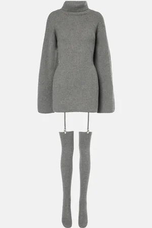 AYA MUSE Vestido corto Cursa de cachemir con calcetines