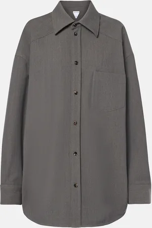 Bottega Veneta Camisa oversized de mezcla de lana