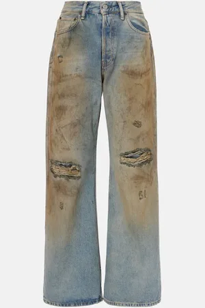 Acne Studios Jeans anchos Penicillin con efecto desgastado