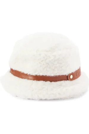 Chloé Chloé Kids Sombrero de pescador de borrego sintético con piel