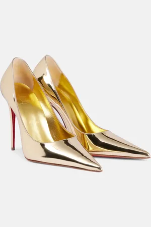 Christian Louboutin Salones So Kate de piel metalizada