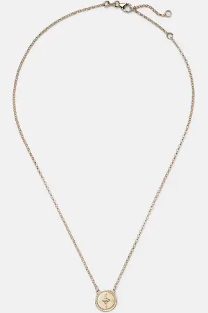 Foundrae Collar Internal Compass de oro de 18 ct con diamantes