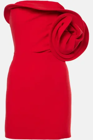 MAGDA BUTRYM Vestido corto de mezcla de lana adornado