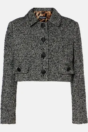 Dolce & Gabbana Chaqueta de tweed de mezcla de lana