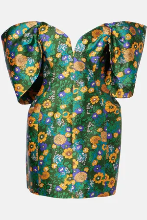 ALÉMAIS Alémais Vestido corsé estampado
