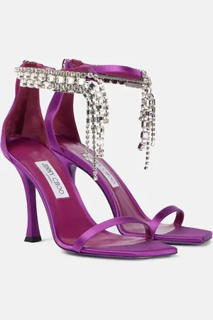 Jimmy Choo Sandalias Verity 100 de satén adornadas