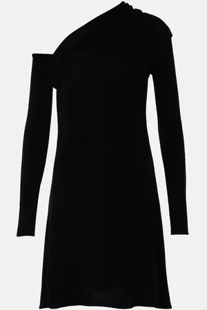 Courrèges Courrèges Vestido corto asimétrico de crepé