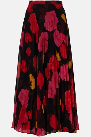 Erdem Falda midi plisada floral