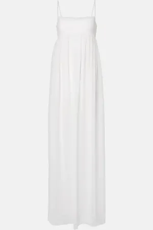 Jacquemus Vestido largo Peplo de jersey y muselina