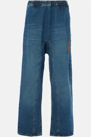 Y / PROJECT Jeans anchos de tiro bajo con logo