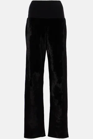 Alaïa Alaïa Pantalones rectos de terciopelo