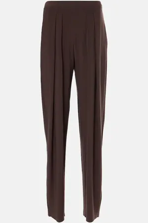 Norma Kamali Pantalones tapered de tiro alto
