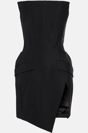 MUGLER Vestido bustier de crepé