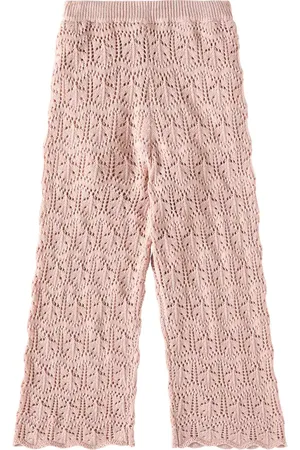 Rylee + Cru Pantalones rectos en croché de algodón