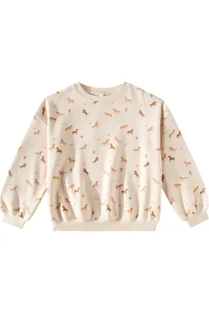 Rylee + Cru Sudadera de mezcla de algodón estampada