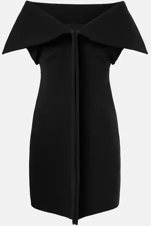 Salvatore Ferragamo Vestido corto con hombros descubiertos