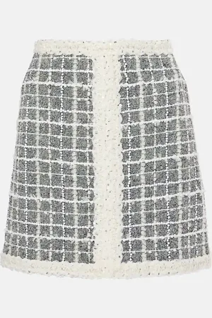 Giambattista Valli Minifalda de bouclé a cuadros