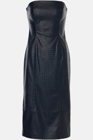ROTATE Vestido midi de piel sintética