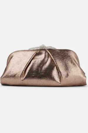 Aquazzura Clutch Very Bow Tie de satén adornado