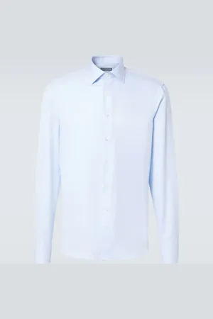 CANALI Camisa de popelín de algodón