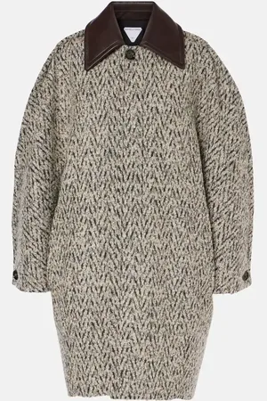 Bottega Veneta Abrigo de bouclé de mezcla de lana