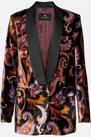 Etro Blazer de terciopelo con paisley