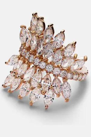 Shay Anillo Marquise Butterfly de oro rosa de 18 ct con diamantes