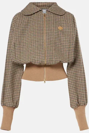 Patou Chaqueta bomber de mezcla de lana con pata de gallo