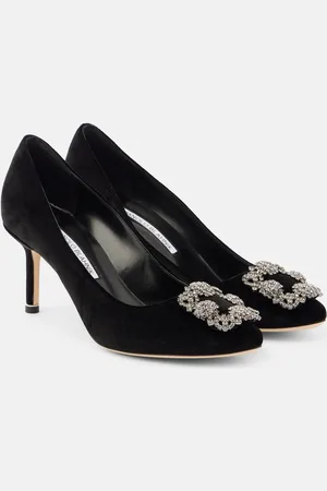 Manolo Blahnik Salones Hangisi 70 de terciopelo