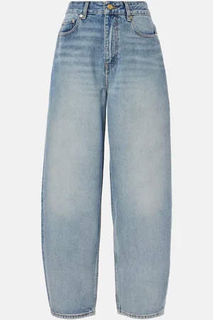 Ganni Jeans barrel de tiro alto