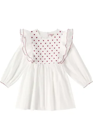 Konges Sløjd Konges Sløjd Vestido Coeur de algodón bordado