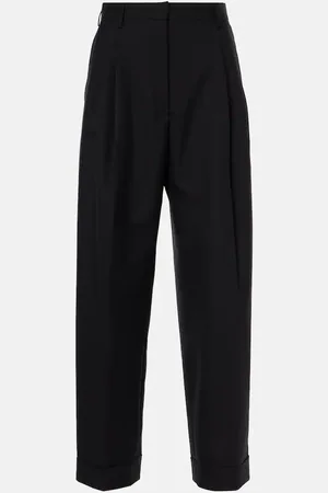 DRIES VAN NOTEN Pantalones anchos de lana de tiro alto
