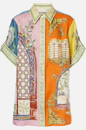 ALÉMAIS Alémais Camisa Monte de lino estampado