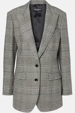 Dolce & Gabbana Blazer de lana y cachemir a cuadros Príncipe de Gales