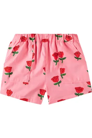 Mini Rodini Shorts Roses de algodón