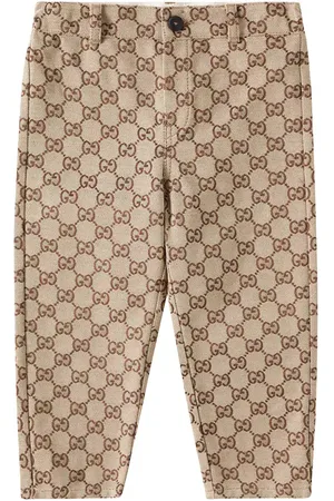 Gucci Bebé - pantalones de lona GG de mezcla de algodón
