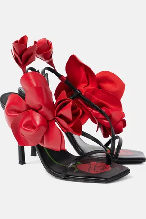 MAGDA BUTRYM Sandalias de piel con aplique floral