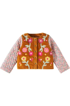 Louise Misha Chaqueta de pana de algodón floral