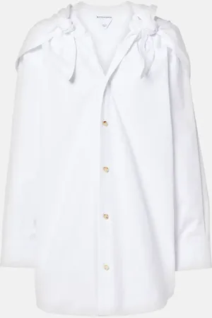 Bottega Veneta Camisa de algodón con detalle de nudo
