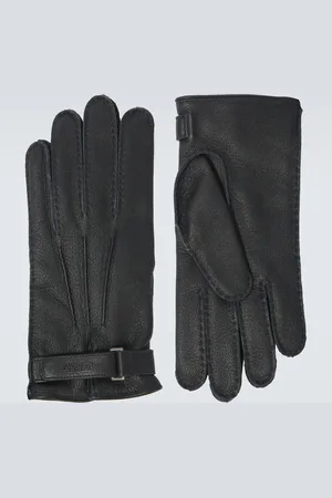 Ermenegildo Zegna Guantes de piel grabados