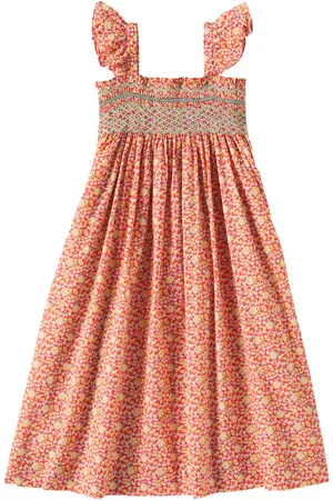 BONPOINT Vestido Frances de algodón fruncido