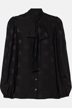 Dolce & Gabbana Blusa DG de seda con lazo