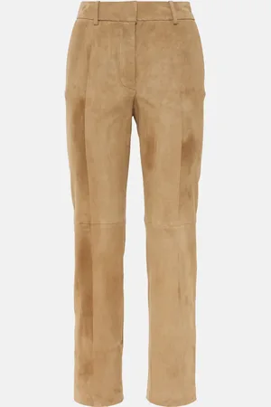 Joseph Pantalones rectos cropped Coleman de ante
