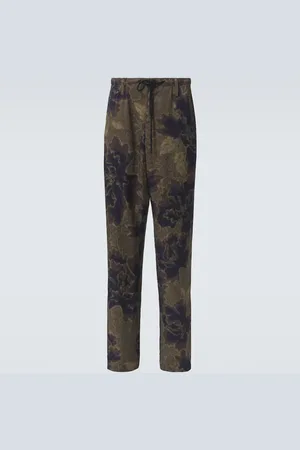 DRIES VAN NOTEN Pantalones rectos estampados