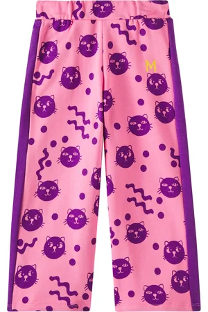 Mini Rodini Pantalones deportivos Squiggly Cats de algodón