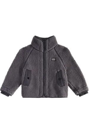 Dolce & Gabbana Chaqueta de borrego sintético con logo